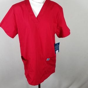 Adar Universal Unisex V-Neck Tunic Scrub Top.
Size